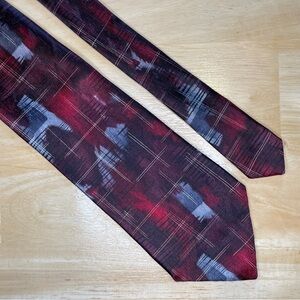 David Taylor Abstract Tie - Red/Silver